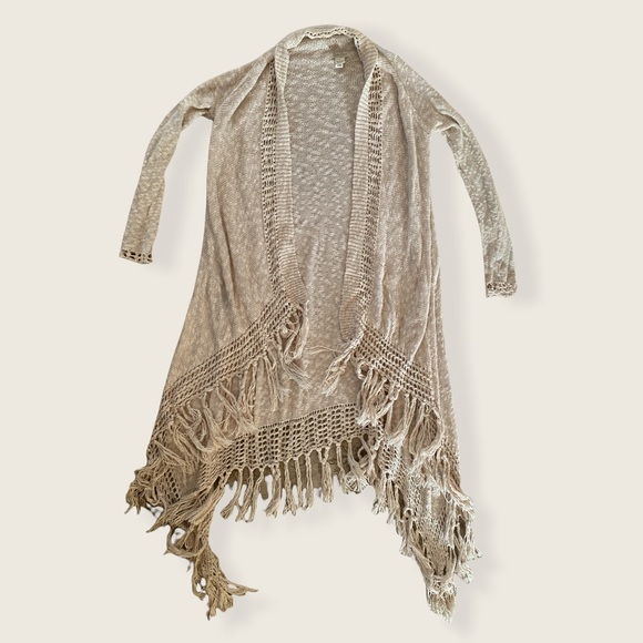Lucky Brand Sweaters - LUCKY BRAND FRINGE CARDIGAN